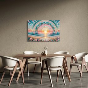 Tablou – Mozaic al soarelui la apus (90x60 cm)