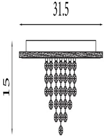 Searchlight 21126-32BK - Plafonieră LED dimerizabilă DELUGE 20W/230V Ø 31,5 cm negru
