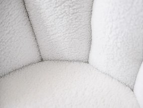 Fotoliu design rotativ BLOOM cu taburet, alba