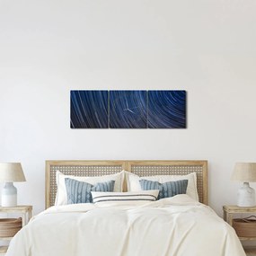 Tablou cu stele noaptea și cerul (cu ceas) (90x30 cm)