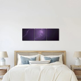 Tabloul cu fulger pe cer (cu ceas) (90x30 cm)