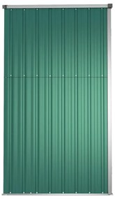 Sopron de gradina, verde, 225x89x161 cm, otel galvanizat Verde, 225 x 89 x 161 cm