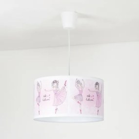 Lustră pe cablu pentru copii PRINT Duolla M 1xE27/40W/230V d. 35 cm balerine