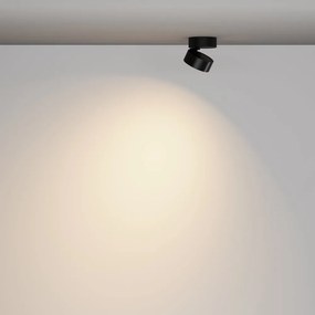 Spot aplicat directionabil LED Lens negru 3000K 12W