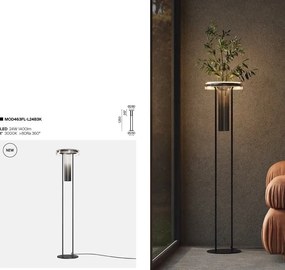 Lampadar modern cu vaza decorativa din sticla Ikebana