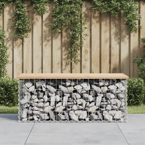 834359 vidaXL Bancă de grădină, design gabion, 103x44x42cm, lemn masiv de pin