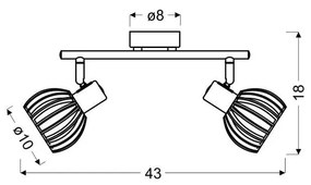 Plafonieră albă-în culoare naturală ø 10 cm Atarri – Candellux Lighting