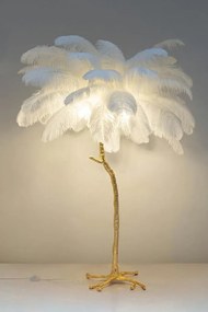 Lampa de podea design spectaculos cu pene de strut Palmier