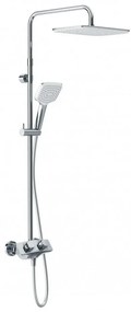 Set de dus Explorer cu termostat, 30x22 cm, crom