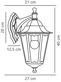 Lampă de perete de exterior Nordlux CARDIFF 1xE27/60W/230V IP44