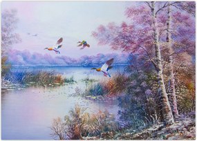 Tablou - Sosirea toamnei, pictură în ulei (70x50 cm)