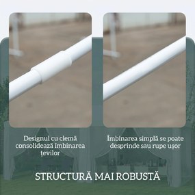 Outsunny  Cort de Exterior cu 6 Părți Laterale Detașabile, Cort pentru Petrecerie, Adăpost pentru Umbră pentru Evenimente, 584.6x295.6x256 cm, Alb.