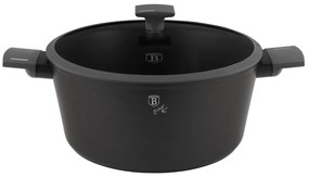 Oală cu capac 30 cm, 8 L Berlinger Haus BH 8133, Anthracite Collection, pentru gătit în familie, antiaderentă