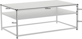 Masuta neagra design modern Dura Steel 100cm
