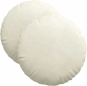 vidaXL Perne de Șezut 2 pcs Crem Ø 40 x 13 cm Catifea