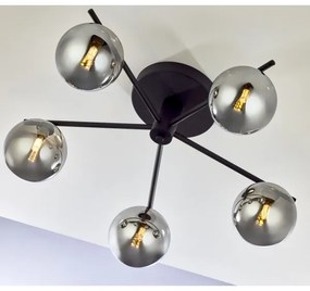 Jupiter 2048 - Plafonieră aplicată PRATO, 5xG9/14W/230V, negru/gri fumuriu