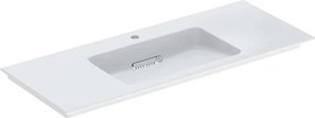 Lavoar pe mobilier Geberit One Slim 120 cm alb cu orificiu baterie si scurgere speciala