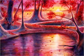 Tablou cu pădurea fermecată (90x60 cm)