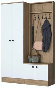 Set de hol Pone White and Walnut II