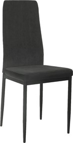 Scaun ENRA, gri inchis/negru, textil/metal, 41x46x98 cm