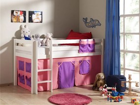 Perdea de joacă cu tema BELLA pentru pat semi-supraetajat pentru copii PINO, roz – Vipack