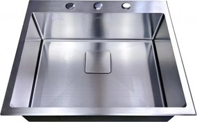 Chiuveta inox Inter Ceramic cu o cuva fara picurator finisaj inox satinat 60x50 cm