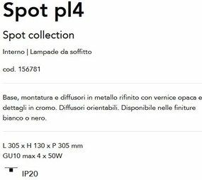 Plafoniera design modern minimalist Spot pl4 negru