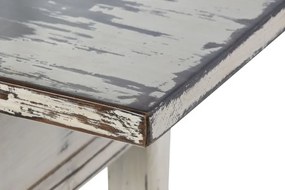 Consola, alba, din lemn de ulm, aspect vintage, Creamy