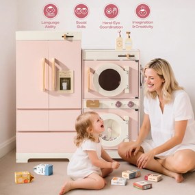 Bucatarie copii din lemn Series Roz