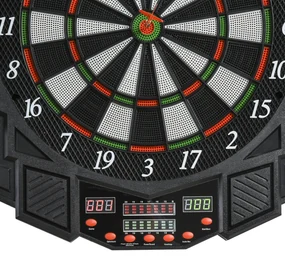 Dartboard Electronic Interactiv + 12 Săgeți, pentru 8 Jucători, Ideal pentru Petreceri și Seri de Joc | Aosom Romania