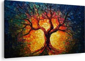 Tablou - Arborele vieții în mozaic (90x60 cm)