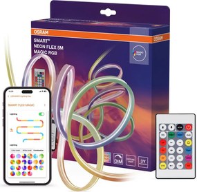 Osram - Bandă LED RGB reglabilă pentru exterior SMART+ MAGIC 5 m, LED, 24 W, 230 V, Wi‑Fi + telecomandă