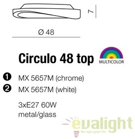 Lustra aplicata design modern 48cm Circulo Top chrom