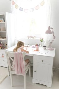 Birou pentru copii Marylou alb L122,5 cm