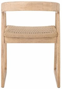 Scaun dining, natur, din lemn de cauciuc, Serrone