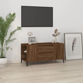 Comoda TV, stejar maro, 102x44,5x50 cm, lemn prelucrat 1, Stejar brun