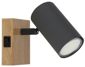 Aplica cu spot directionabil design modern ROBBY gri grafit