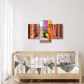 Tablou cu străduță colorata italiană (90x60 cm)
