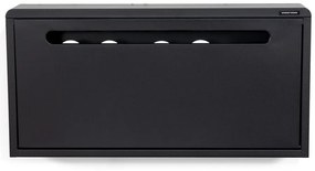 Pantofar negru cu deschidere înclinată/suspendat din metal 75x38x13 cm Mario – Spinder Design