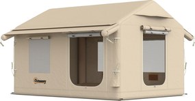Outsunny Corturi Gonflabile Impermeabile pentru Glamping cu Orificiu pentru Sobă pentru 6-8 Persoane | Aosom Romania