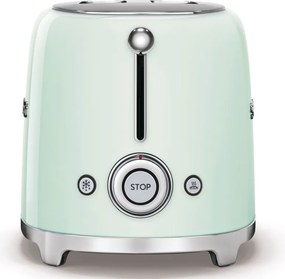 Prajitor de paine SMEG 50's Style TSF01PGEU, 950 W, 2 felii, 6 trepte, Tava pentru firimituri, Cablu integrat, Otel inoxidabil, Verde