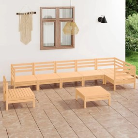 3082742 vidaXL Set mobilier de grădină, 8 piese, lemn masiv de pin