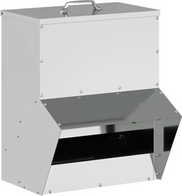 vidaXL Feeder pentru pui Argintiu 20 x 25 x 35 cm Oțel Galvanizat