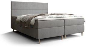 Pat matrimonial Boxspring 160 cm Flu Comfort (Gri) (cu saltea și sp. depozitare). 1055934