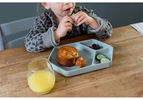 Farfurie pentru copii albastră din silicon 16x25 cm – Kindsgut