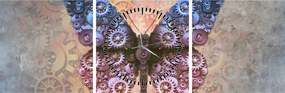 Tablou - Fluture steampunk (cu ceas) (90x30 cm)