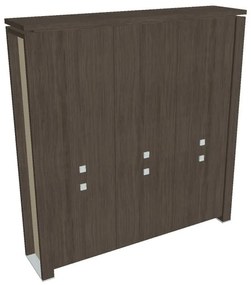 Dulap înalt Verno+ S 200 x 46 x 210 cm, stejar antracit / vanilie