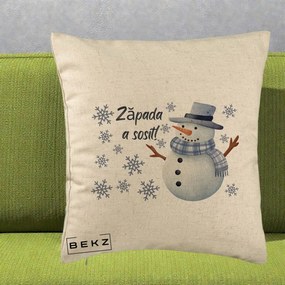 Perna Decorativa Zapada a Sosit Om de Zapada, 40x40 cm, Bej, Husa Detasabila, Perna Inclusa, BEKZ®