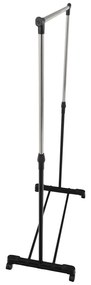 Cuier mobil, inox/plastic negru, DOLFO NEW