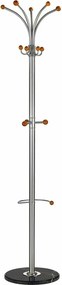 Cuier pom W46, argintiu, otel/lemn, 38x180 cm